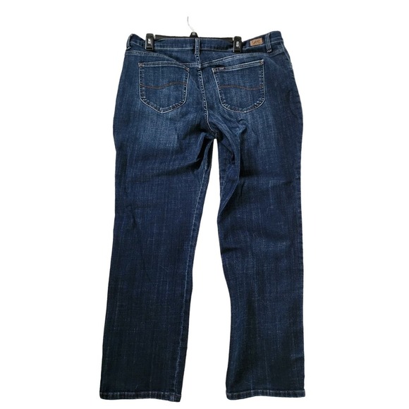 Lee womens mid rise jeans relaxed fit straight leg size 18 medium - Picture 4 of 7
